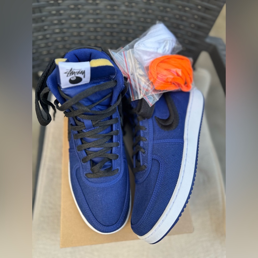 NEW Nike Vandal High SP "Stussy Deep Royal Blue" sneakers - Picture 3 of 12